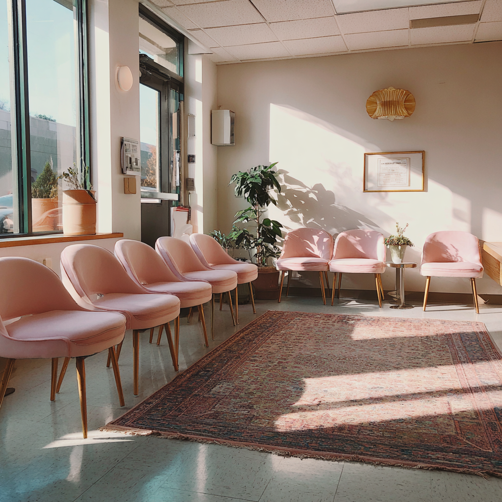The waiting room at a women's clinic | Source: No source