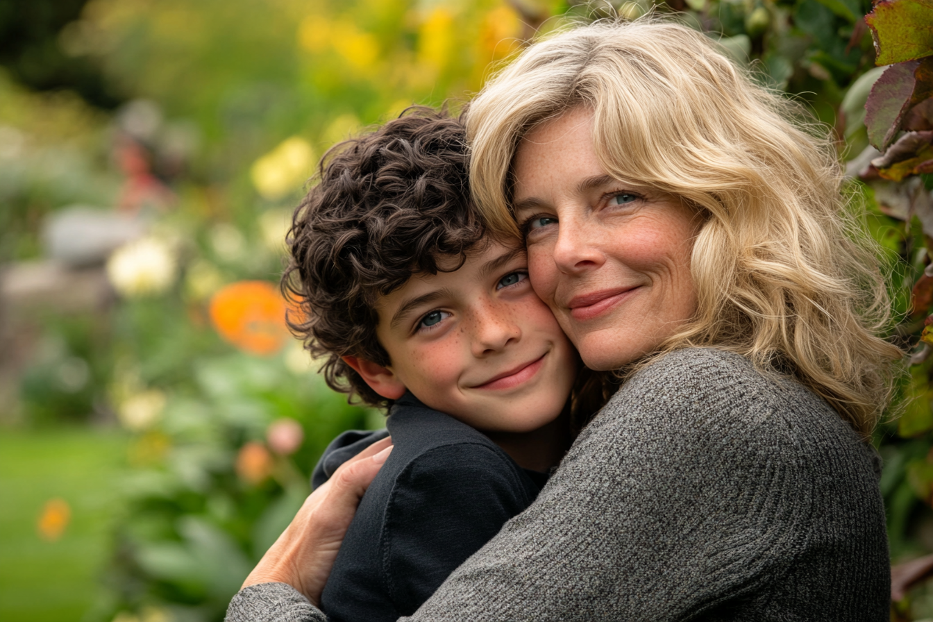 A woman hugging her son | Source: No source