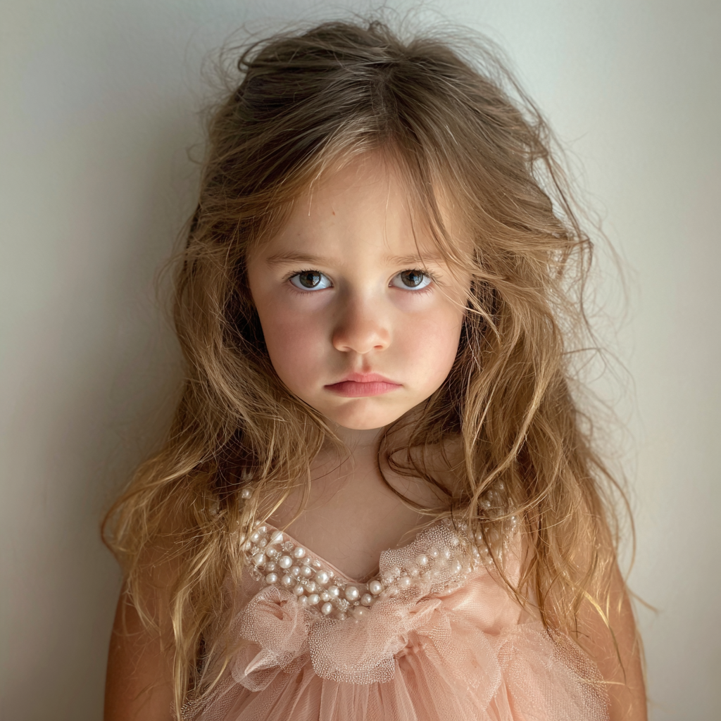 A close up of an unhappy little girl | Source: no source