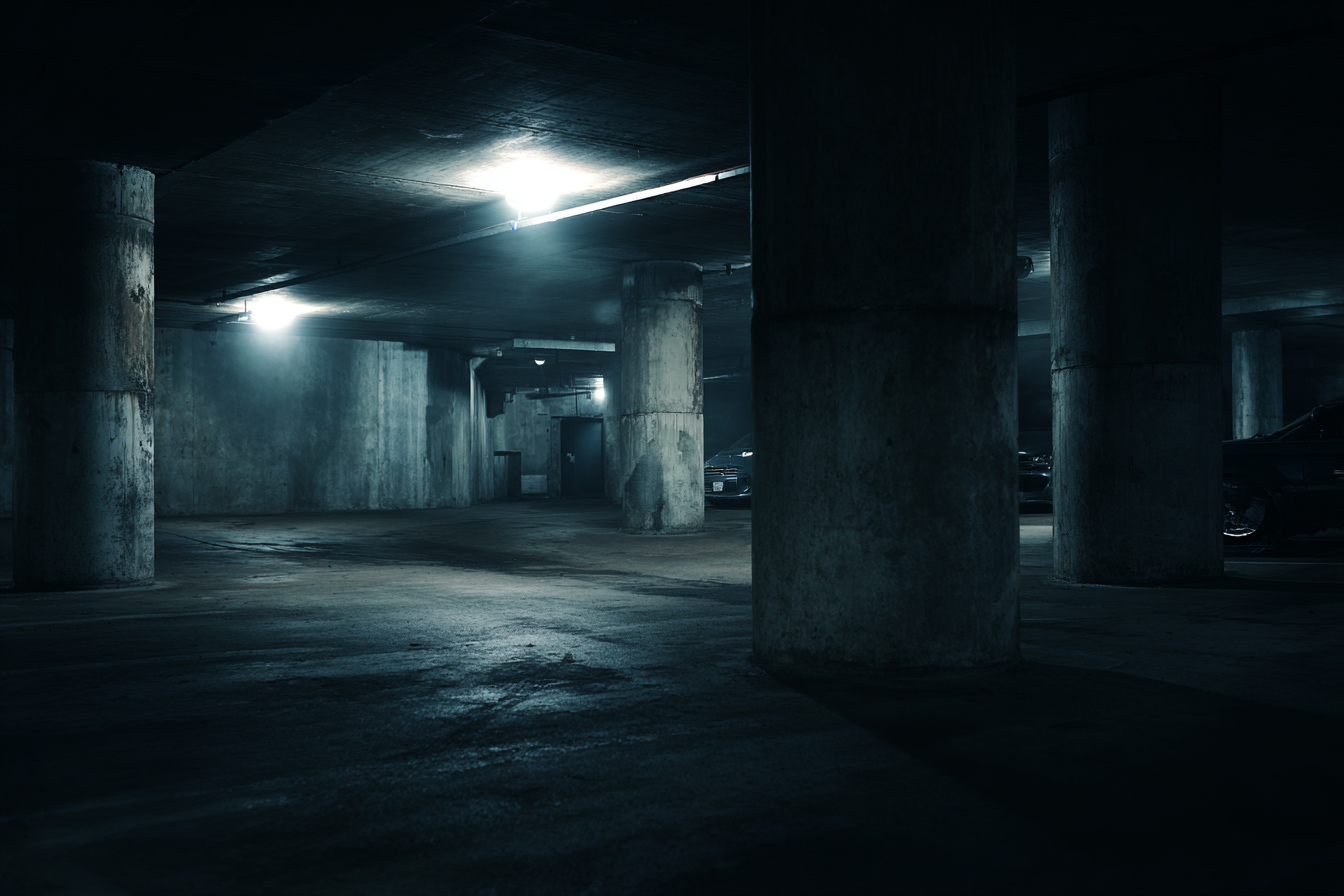 A dark parking lot | Source: no source