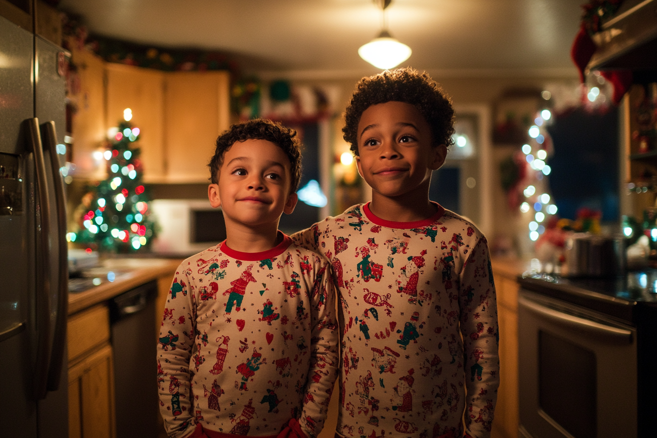 Two boys in a kitchen | Source: no source