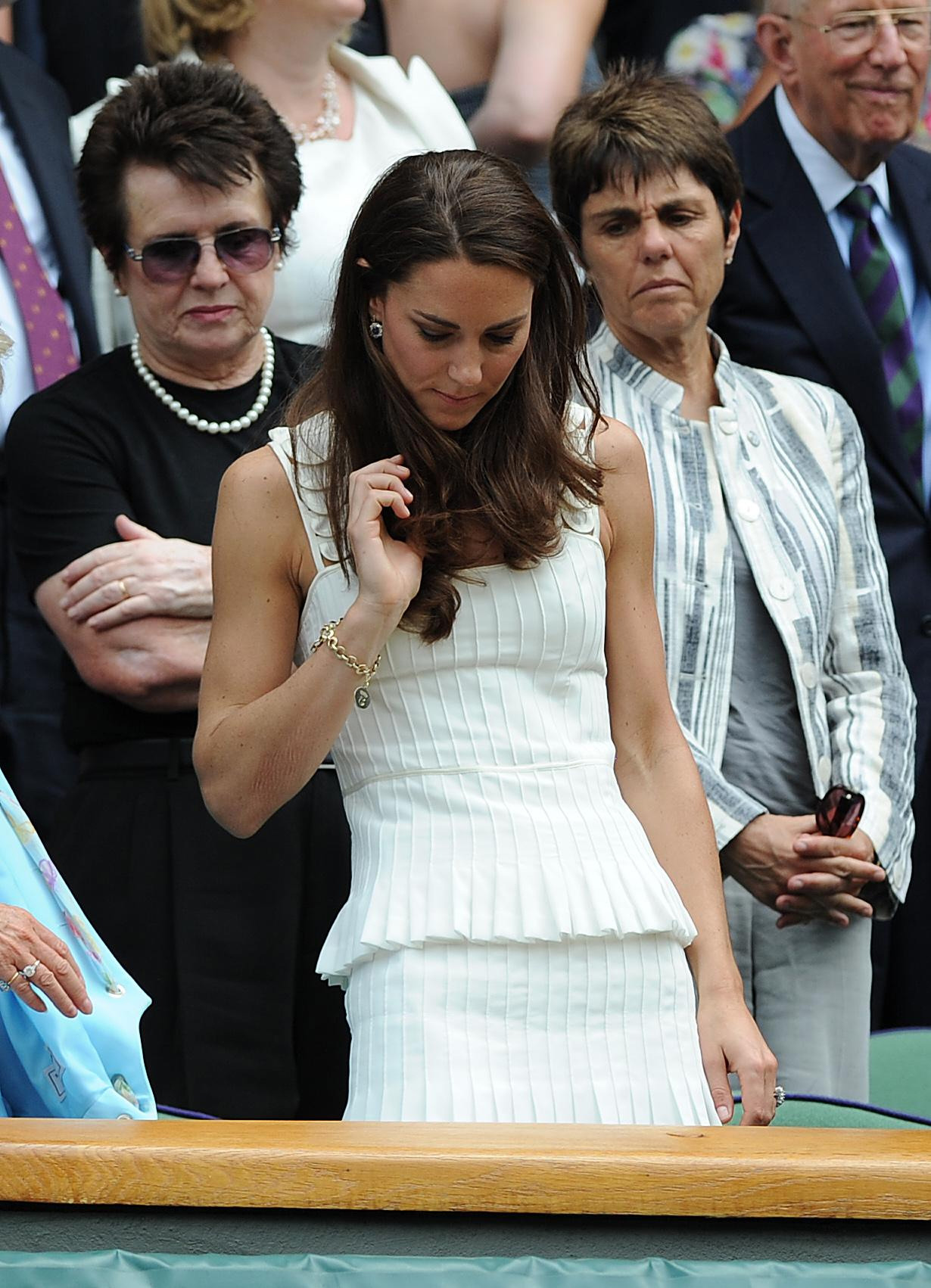 Catherine, Princess of Wales, on day seven of the Wimbledon Championships at the All England Lawn Tennis and Croquet Club on June 27, 2011, in London. | Source: Getty Images