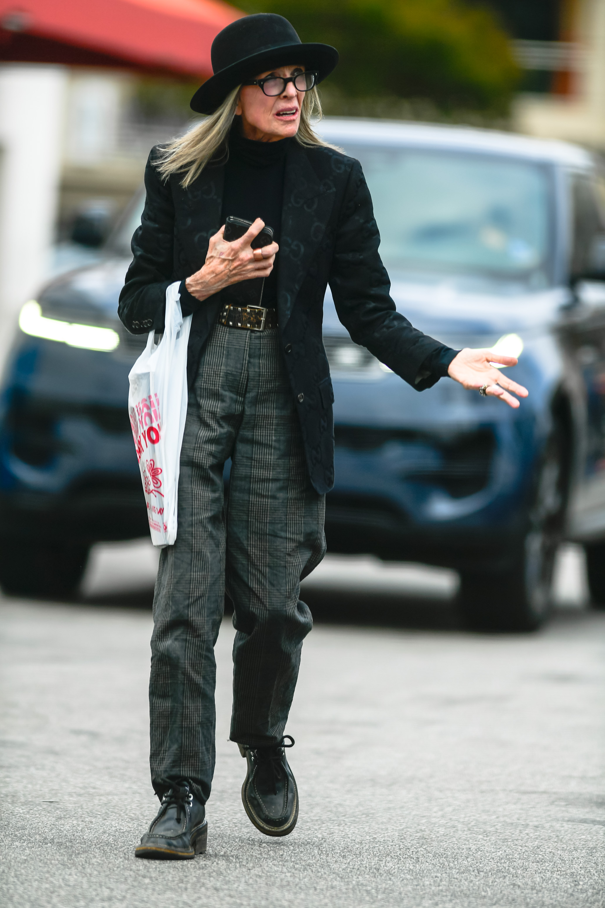 Diane Keaton is seen in Los Angeles, California on May 24, 2024 | Source: Getty Images