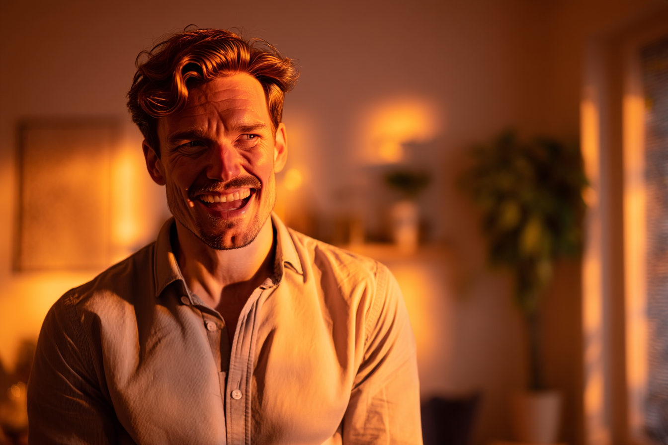 A man laughing | Source: No source