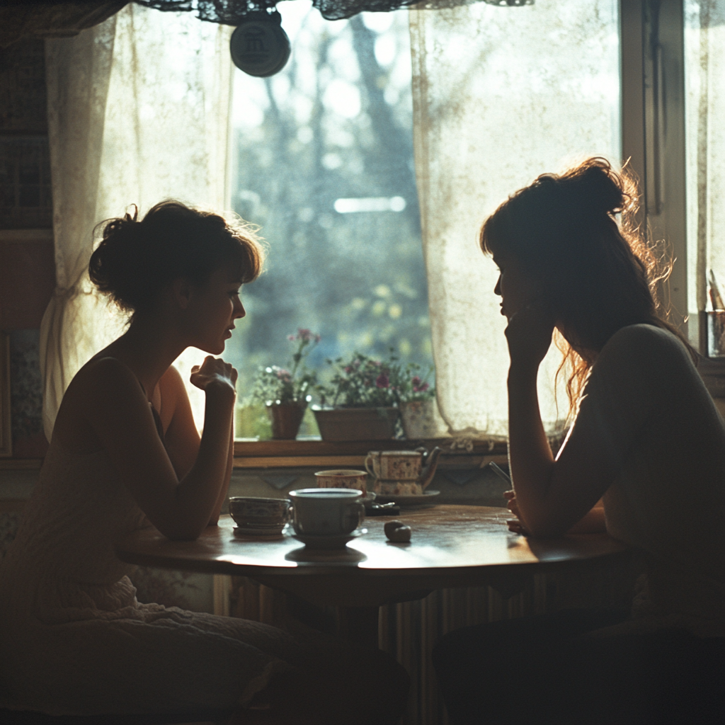 Two upset women talking | Source: No source