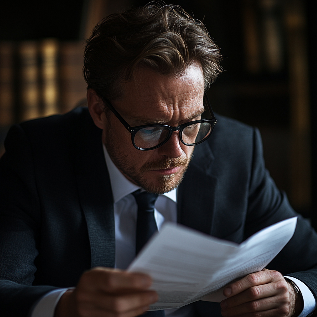 A man reading a document | Source: no source