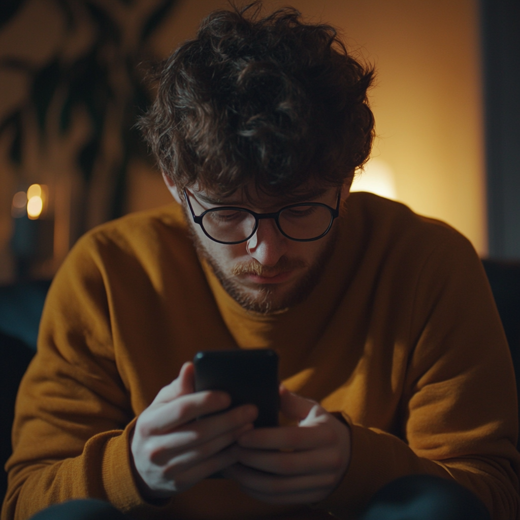 A man holding his phone | Source: No source