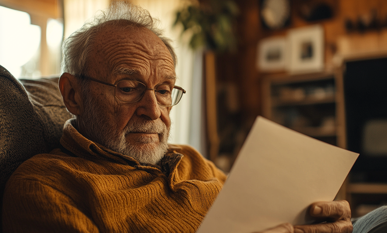 A man reading a letter | Source: no source