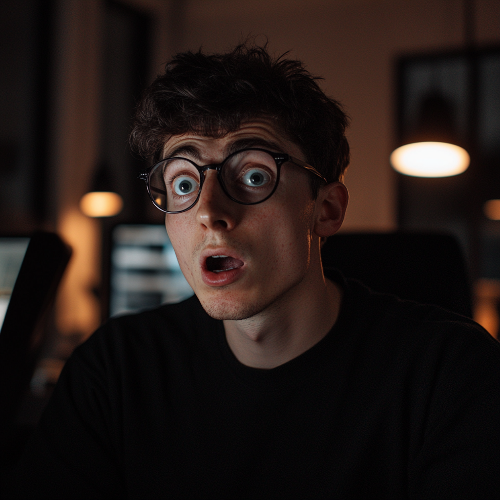 A shocked man in an office | Source: no source
