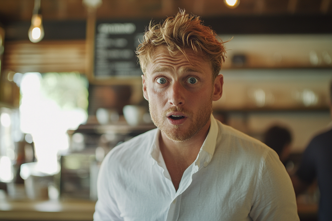A man with his mouth open, looking stumped for words | Source: no source