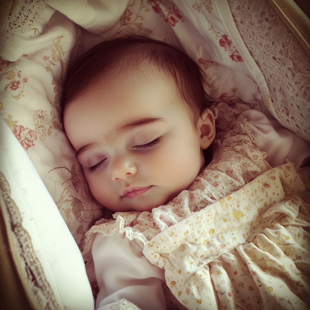 A sleeping baby girl | Source: no source