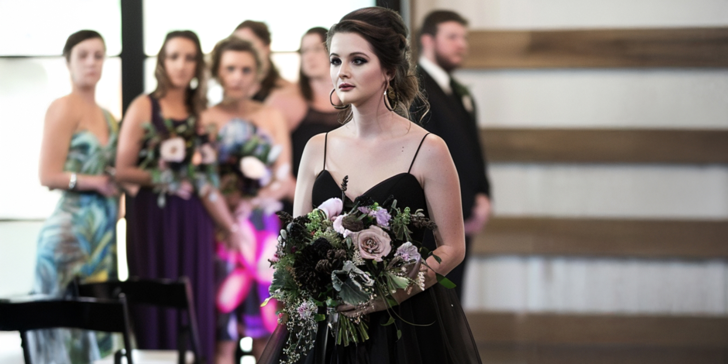 A bride wearing a black dress | Source: No source