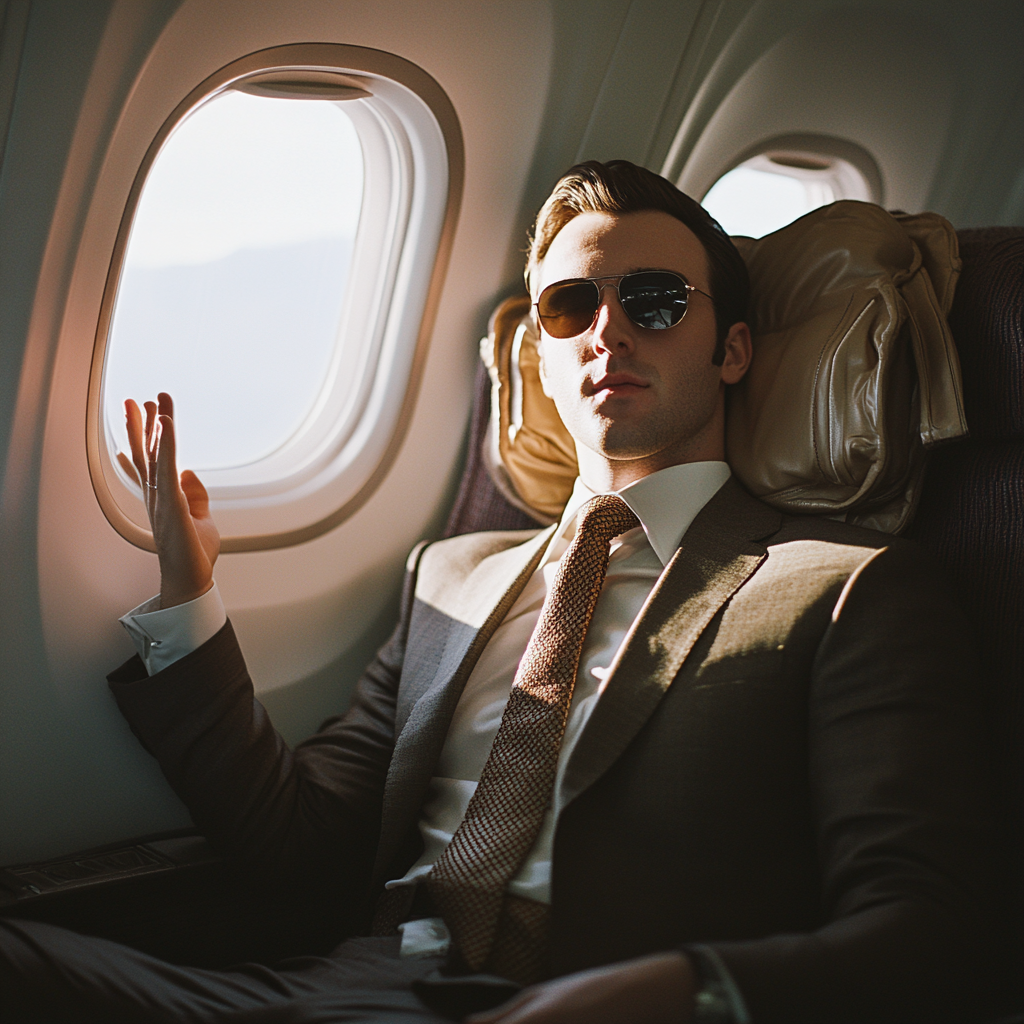 Mr. Thames, a rude local celebrity dismissing a flight attendant | Source: no source
