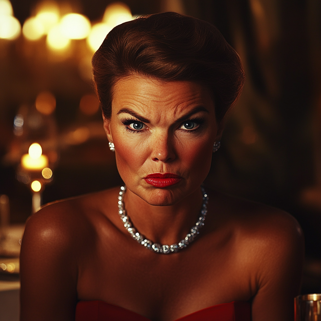 An annoyed woman frowning | Source: no source