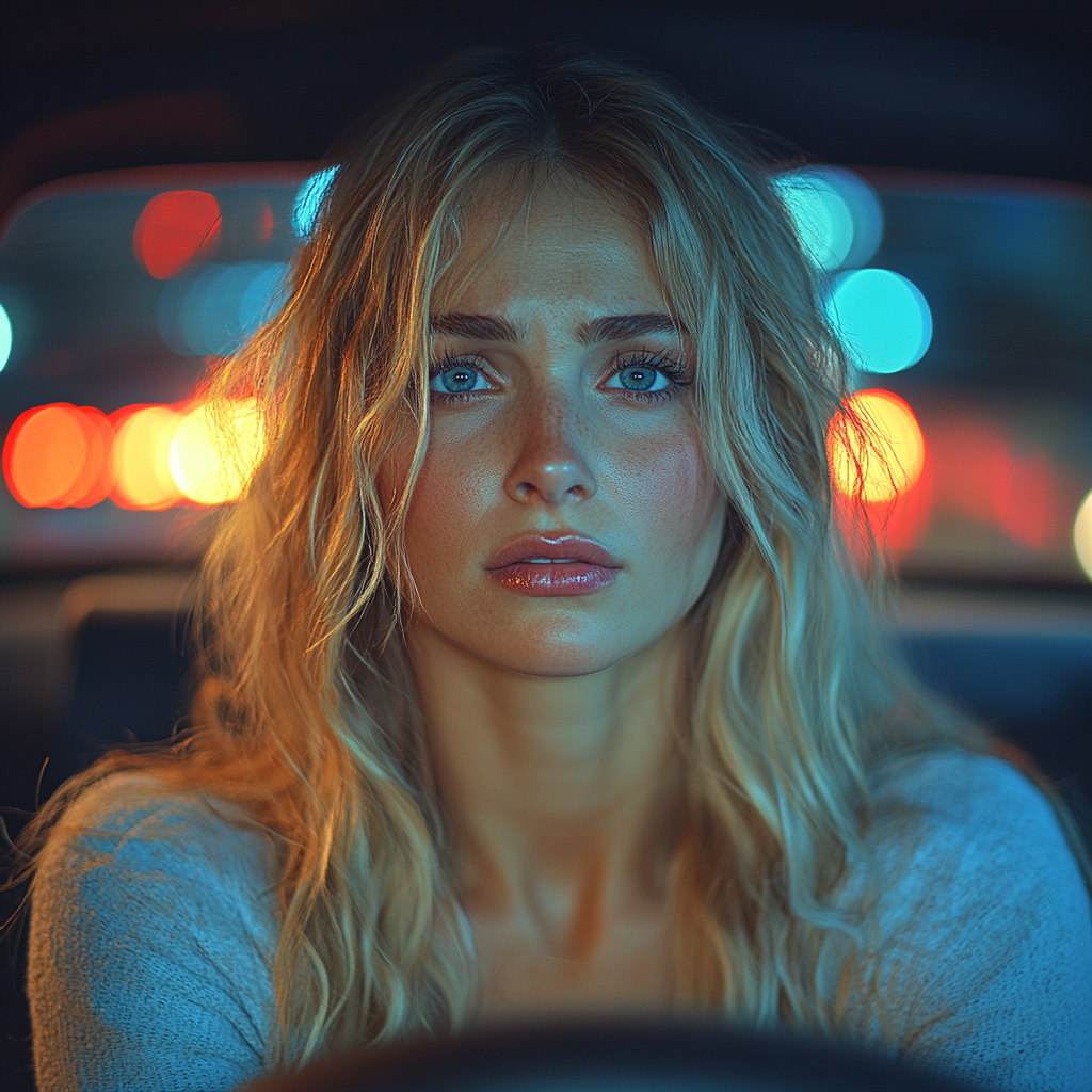 A woman driving at night | Source: no source