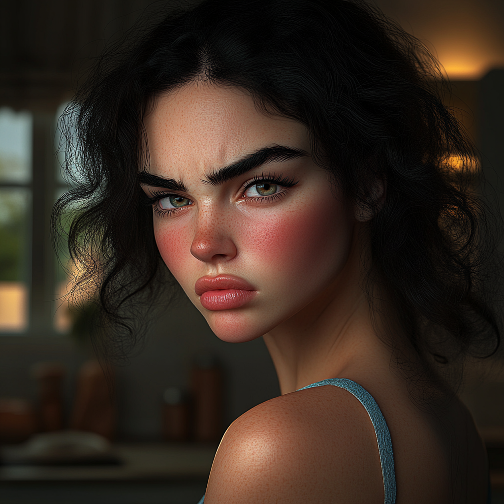An annoyed woman in the kitchen | Source: No source
