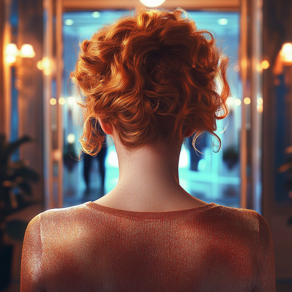 A woman entering a ballroom | Source: no source