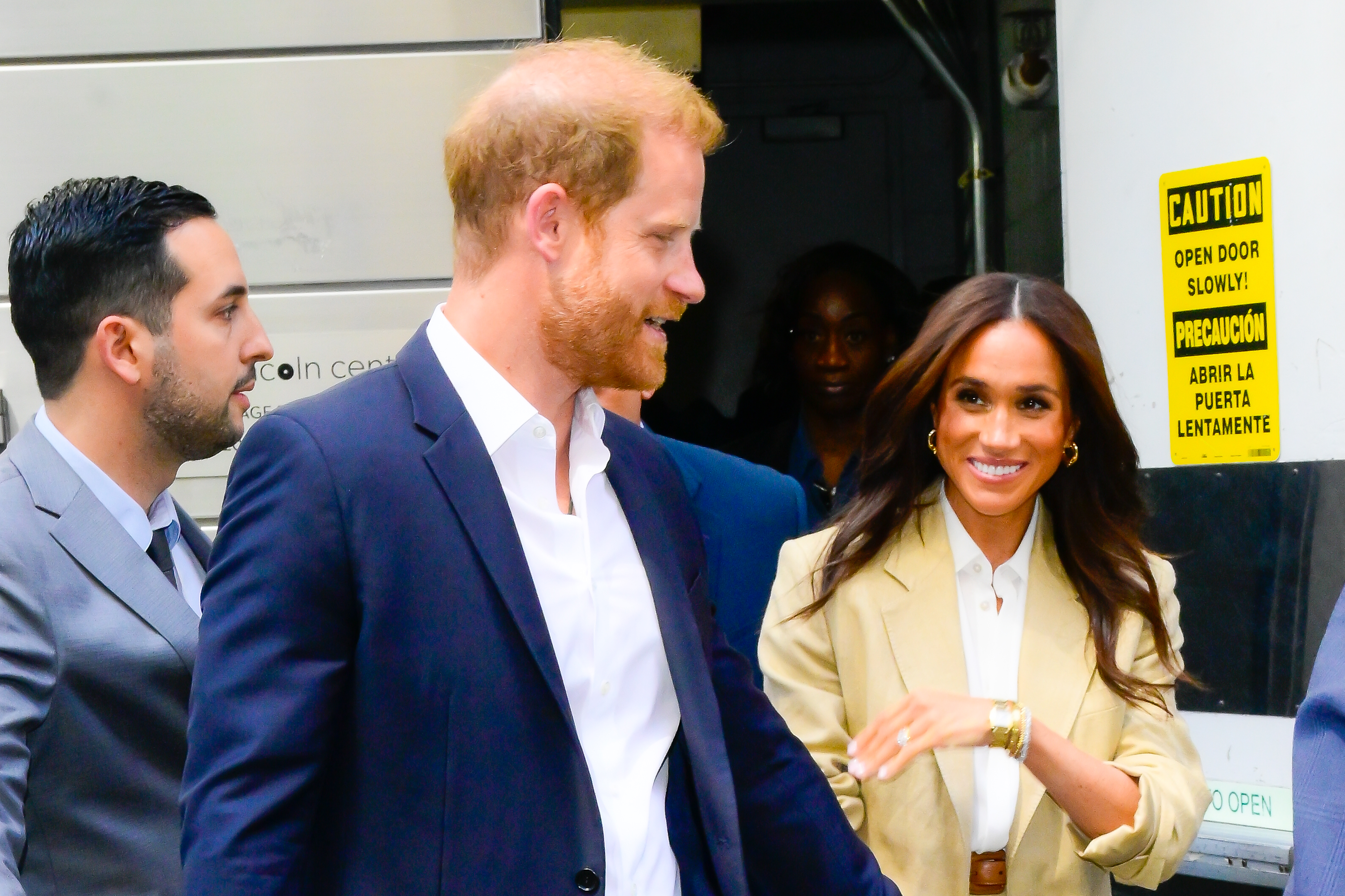 Prince Harry, Duke of Sussex and Meghan Markle, Duchess of Sussex are seen in New York City on April 23, 2025 | Source: Getty Images