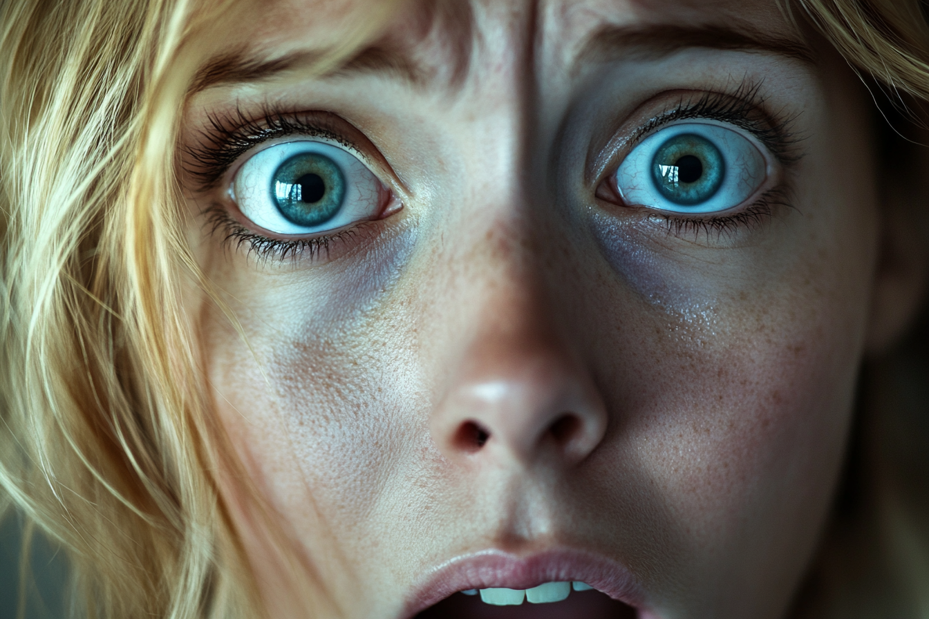 Close up of a shocked woman | Source: no source