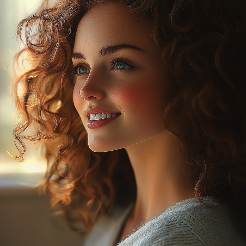 A woman looking at someone and smiling | Source: no source