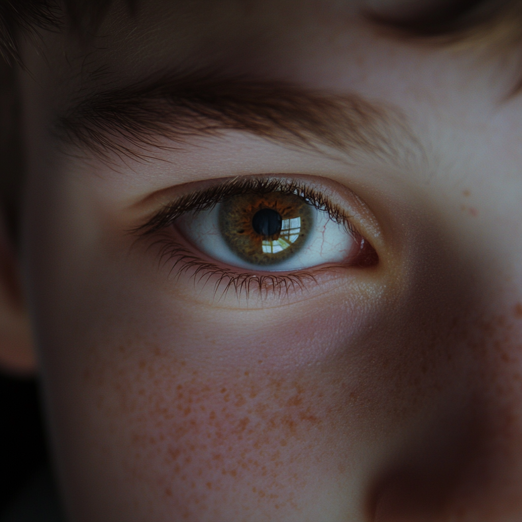 A close-up shot of a boy's eye | Source: No source