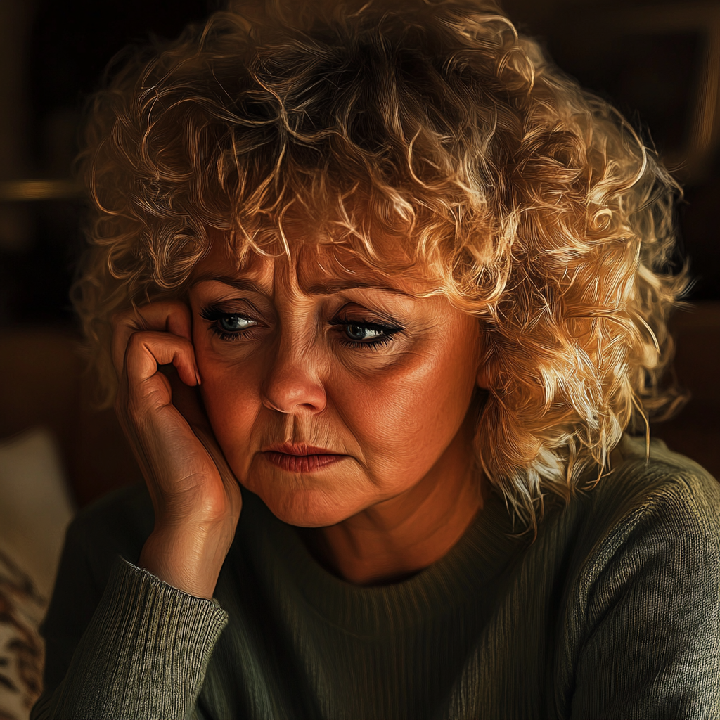 A distressed woman lost in deep thought | Source: No source