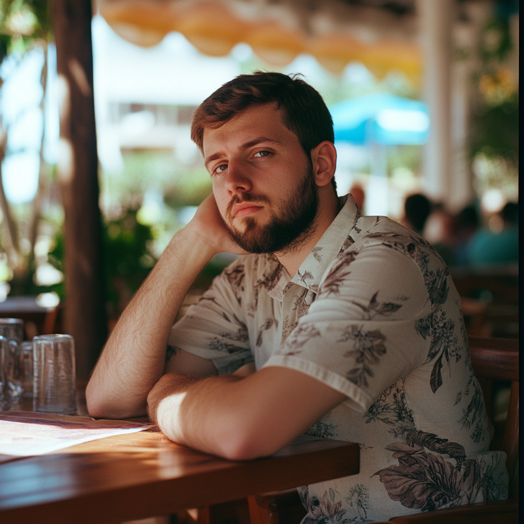 A tired man in a cafe | Source: no source
