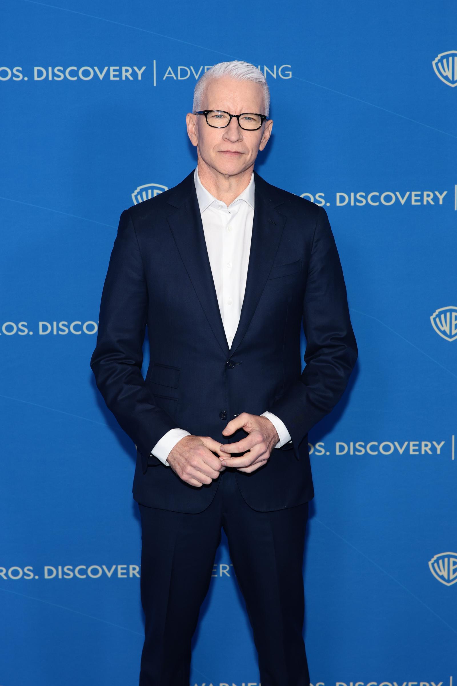 Anderson Cooper at the Warner Bros. Discovery Upfront 2026 at The Theater at Madison Square Garden on May 13 in New York. | Source: Getty Images