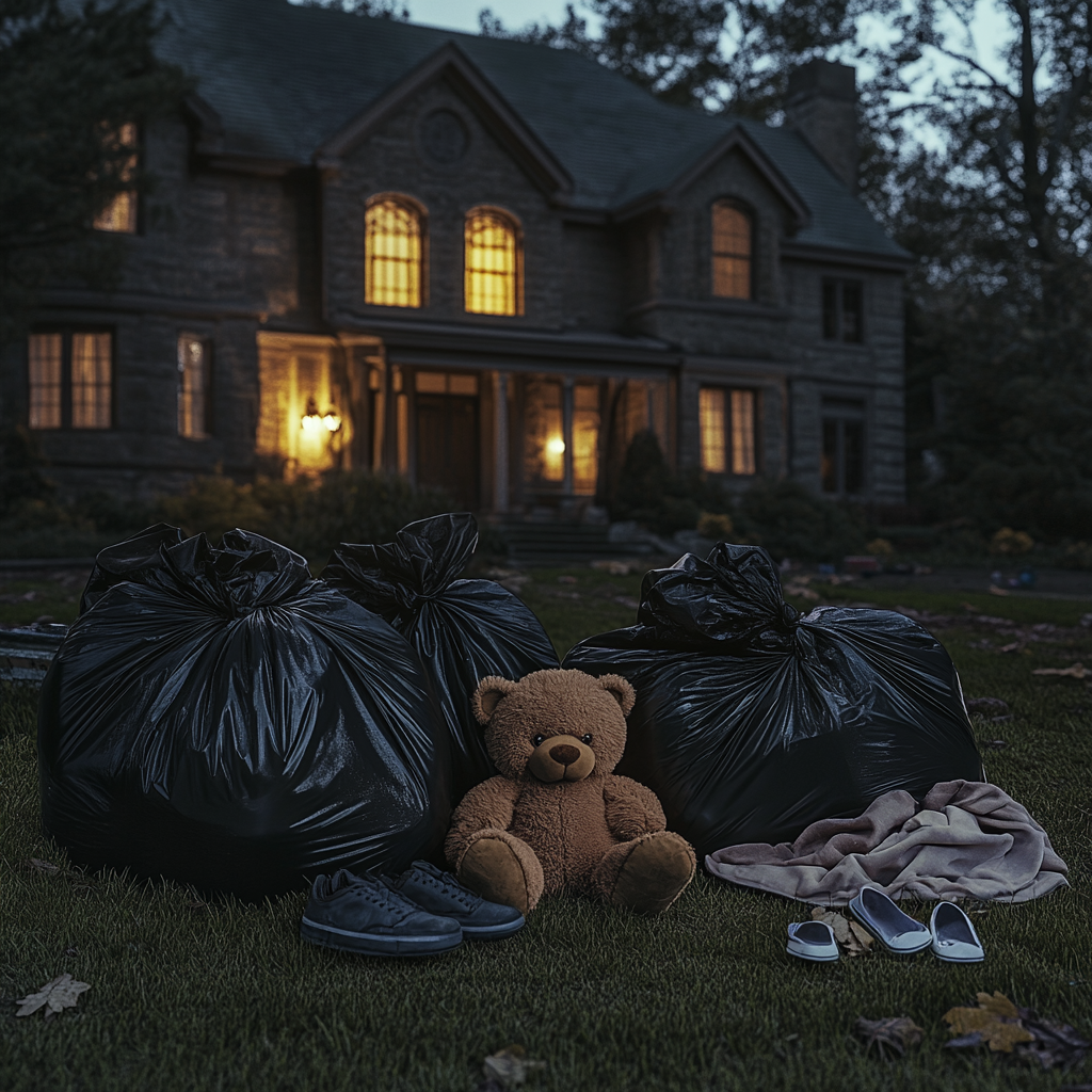 Personal belongings dumped outside a house | Source: No source