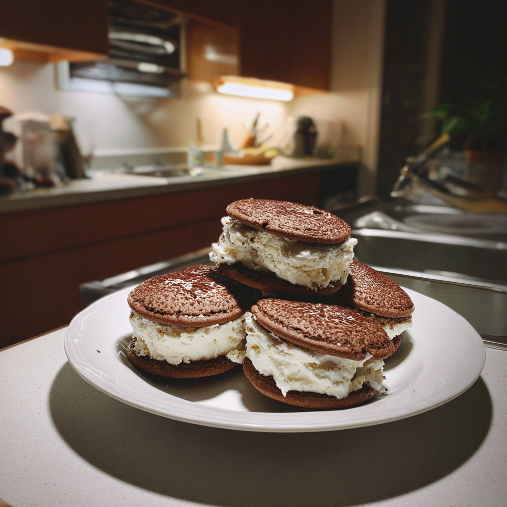 A plate of ice cream sandwiches | Source: no source