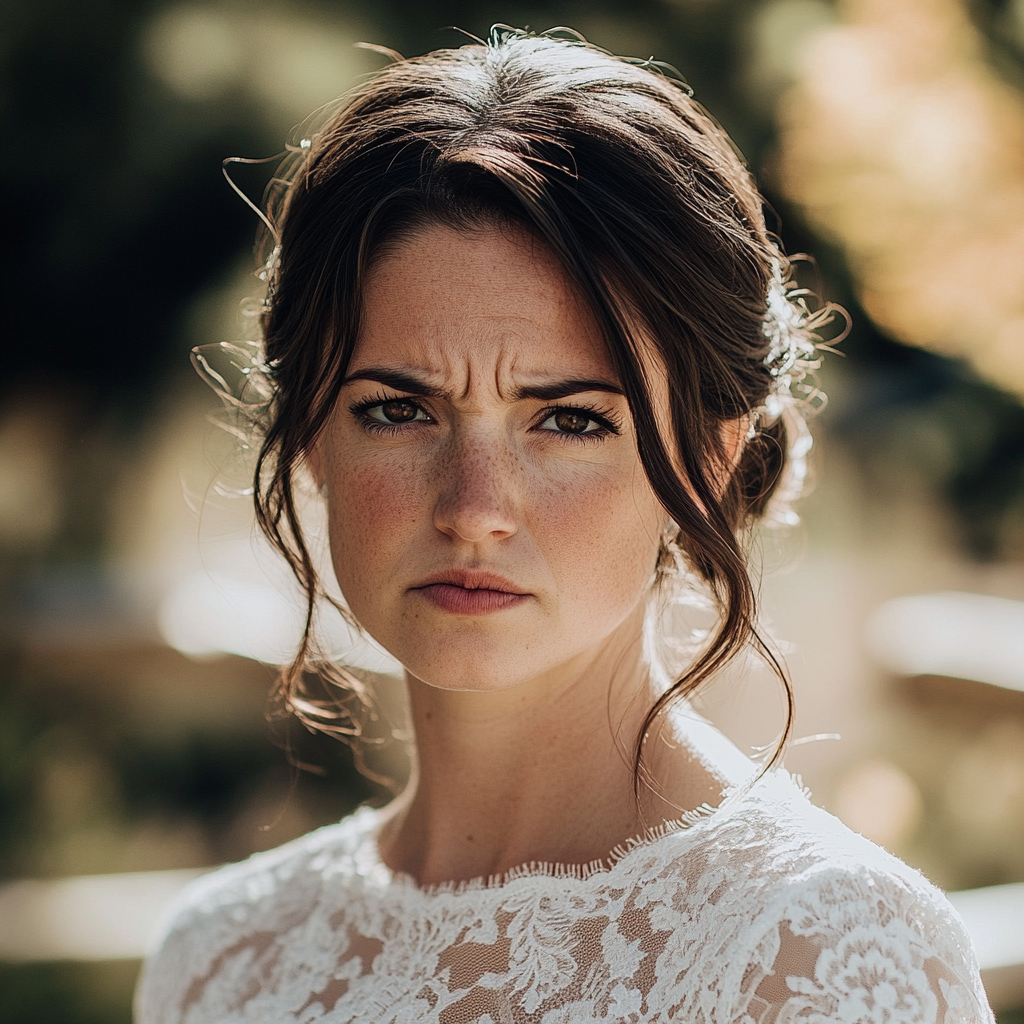 A frowning bride | Source: No source