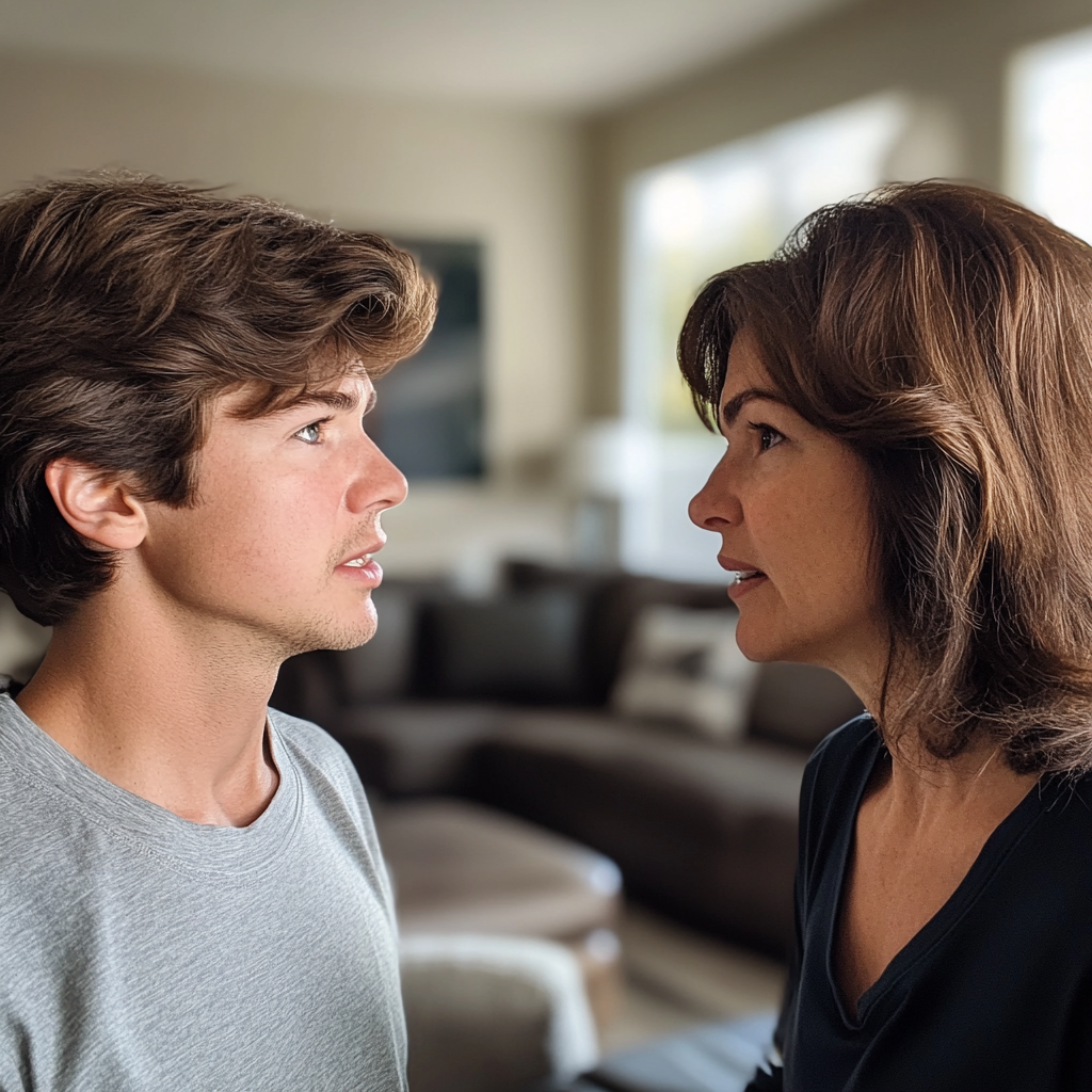A woman confronting her son | Source: No source