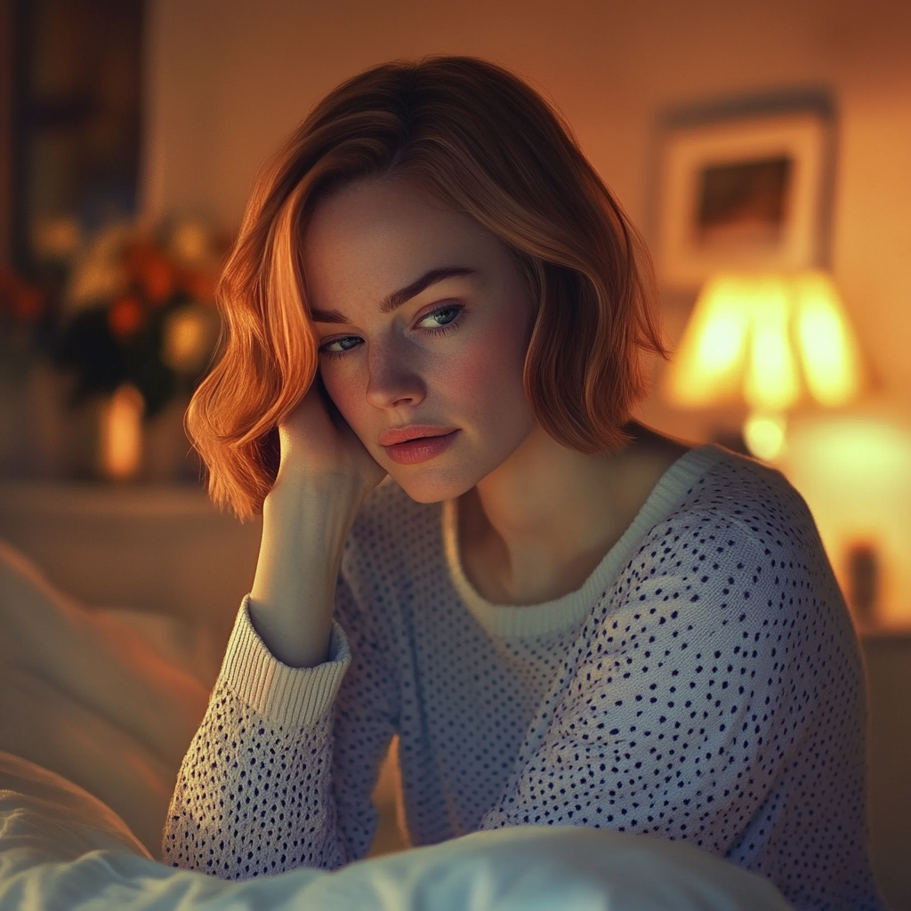 A sad woman lost in deep thought | Source: No source