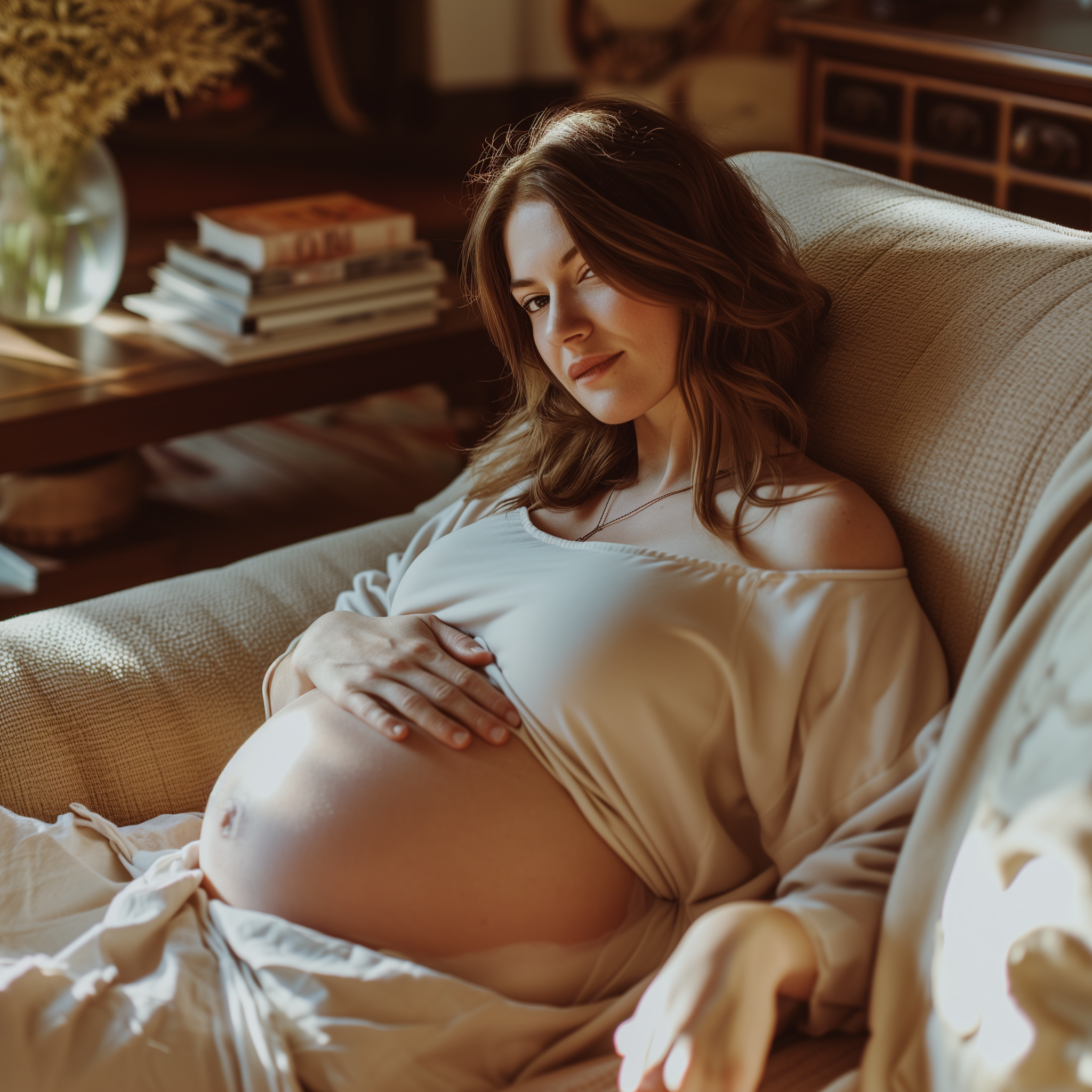 A smiling pregnant woman | Source: No source