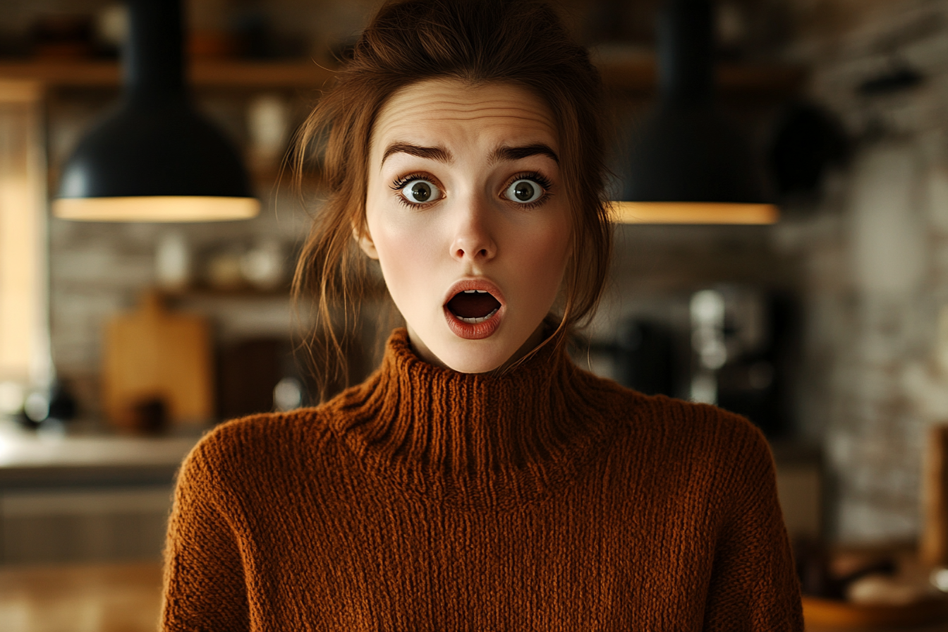 A startled woman | Source: no source