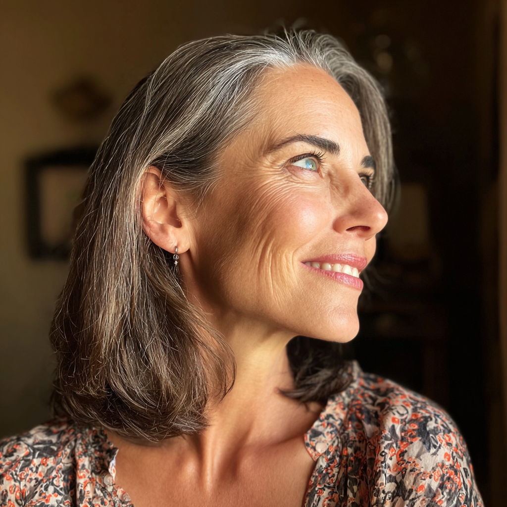 A side view of an older woman | Source: no source