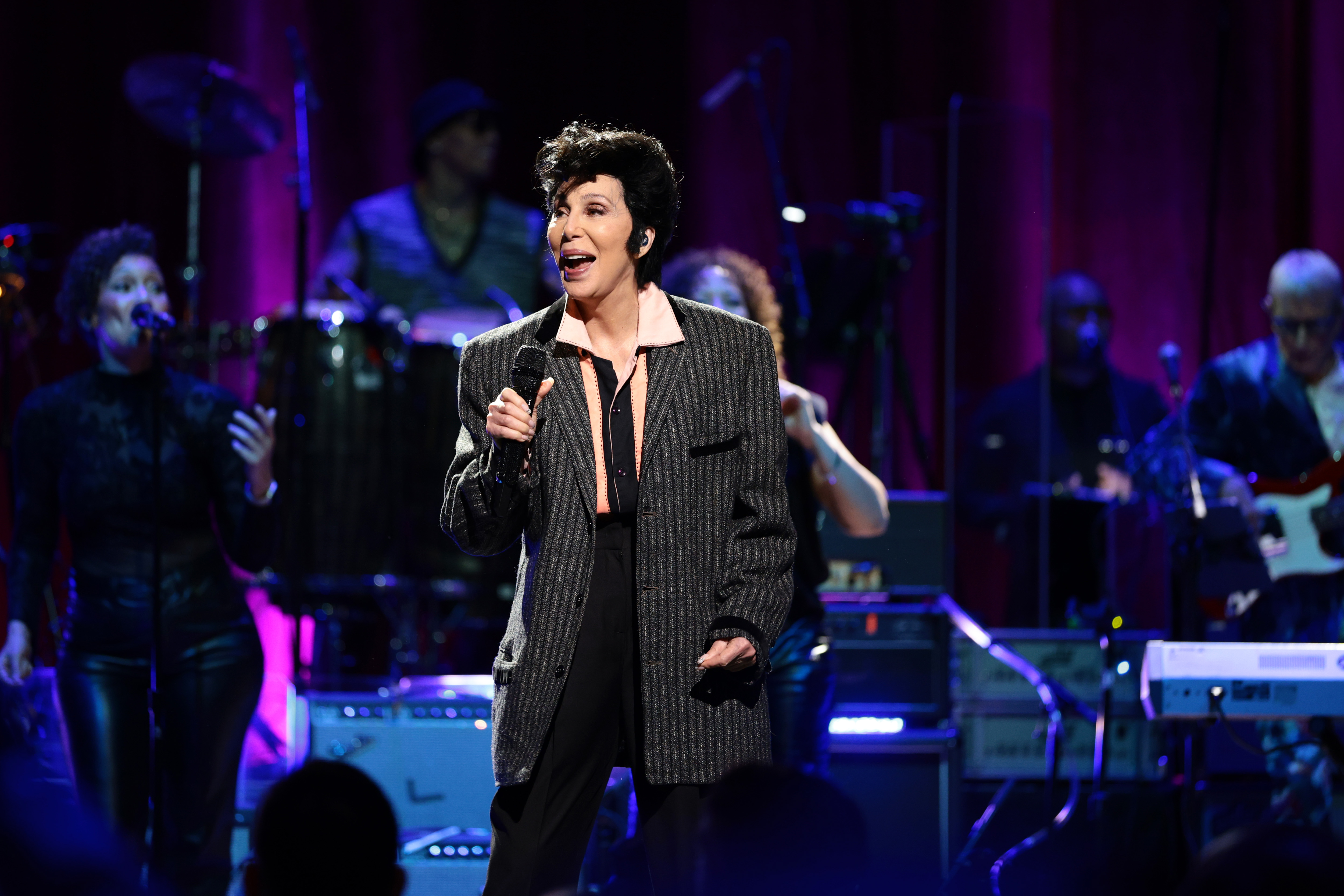 Cher performs during the ninth annual LOVE ROCKS NYC benefit concert For God's Love We Deliver at Beacon Theatre on March 6, 2025 in New York City. | Source: Getty Images
