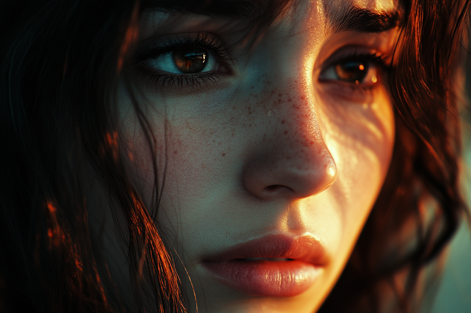 Close-up of a distressed woman | Source: no source