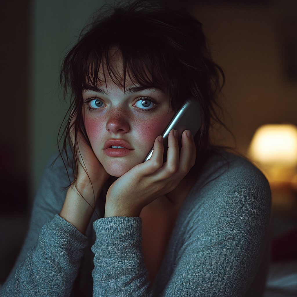 An upset woman talking on the phone | Source: No source