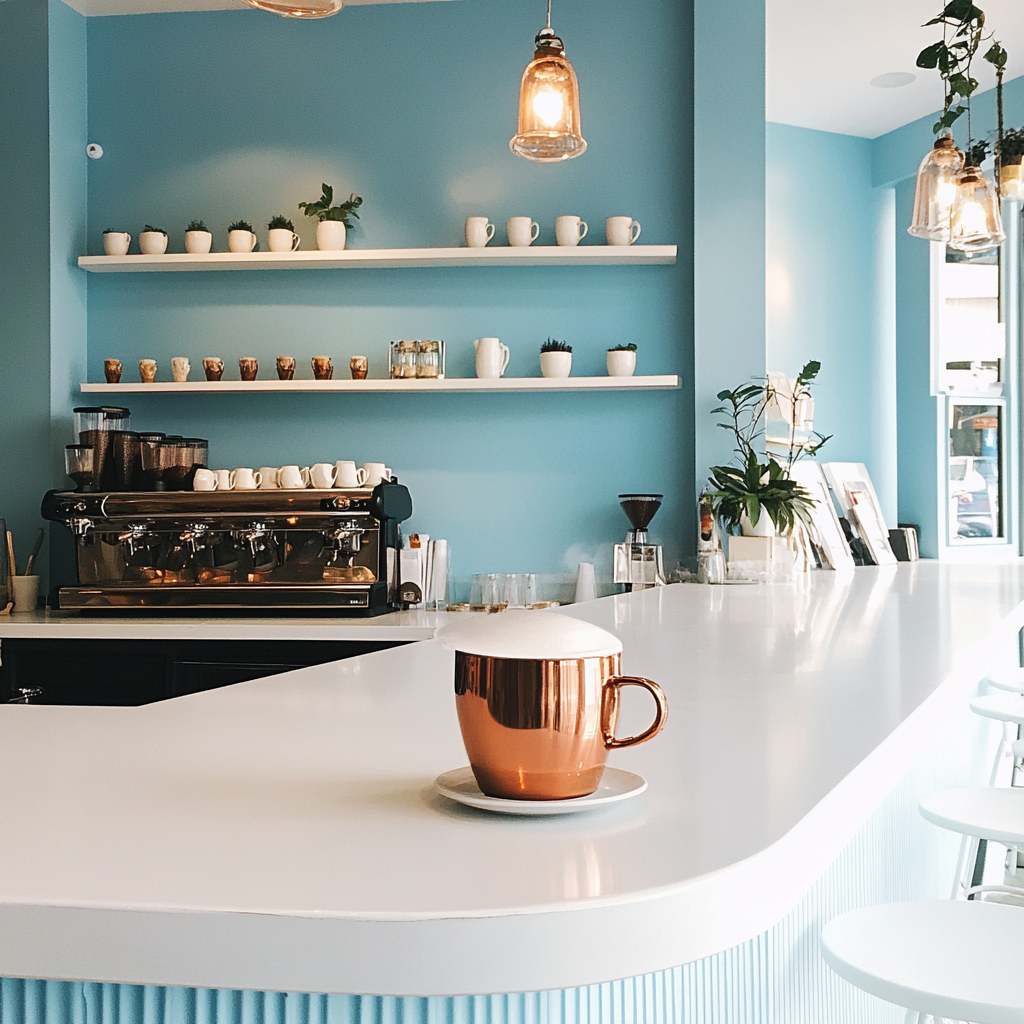 A coffee machine on a counter | Source: No source