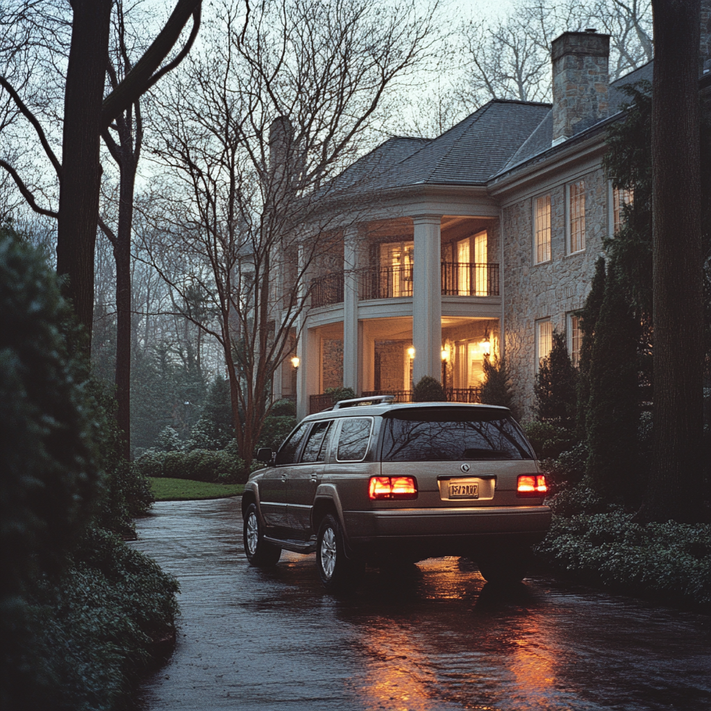 A car pulling into the driveway | Source: no source