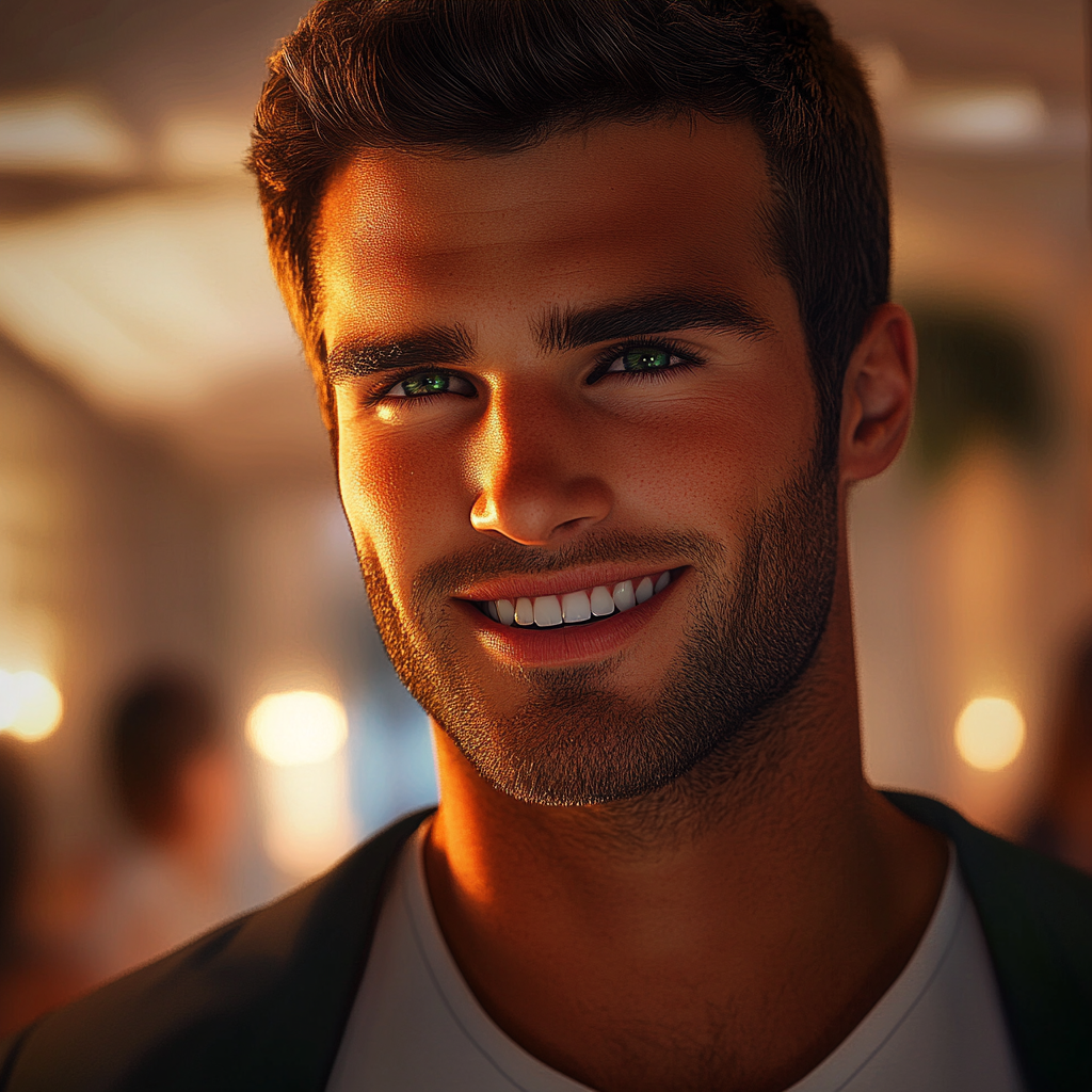 A delighted man smiling | Source: No source