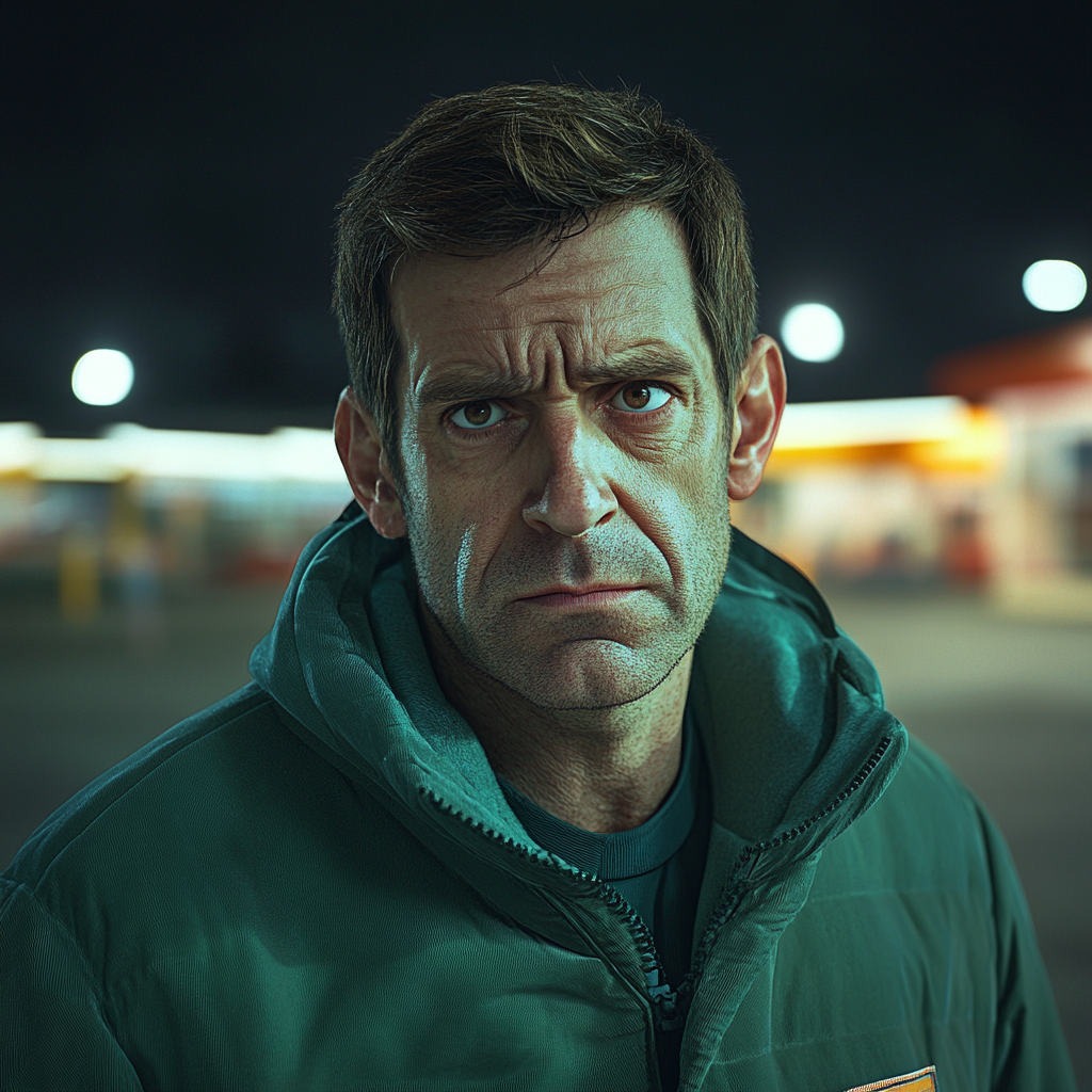 A man in a parking lot | Source: No source