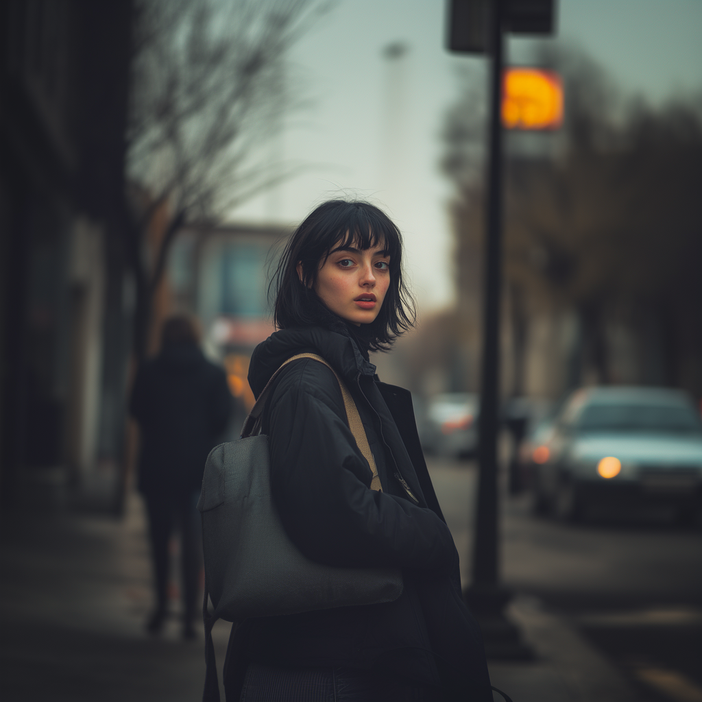 A woman walking with a bag | Source: no source