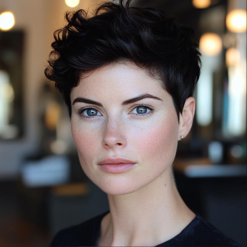 A disheartened woman with short hair | Source: no source