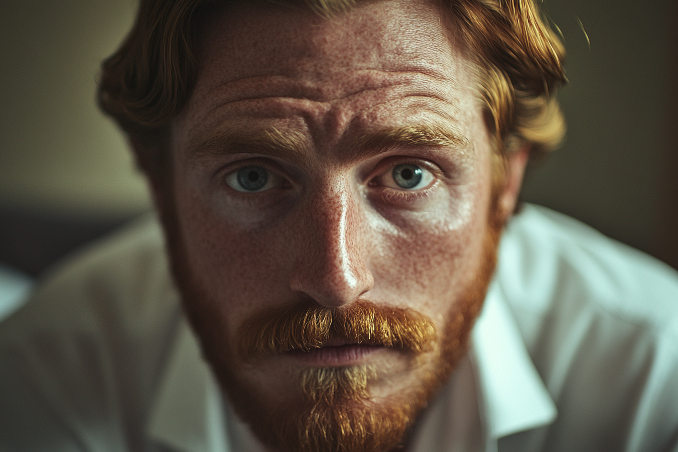 A close-up shot of a man's face | Source: no source