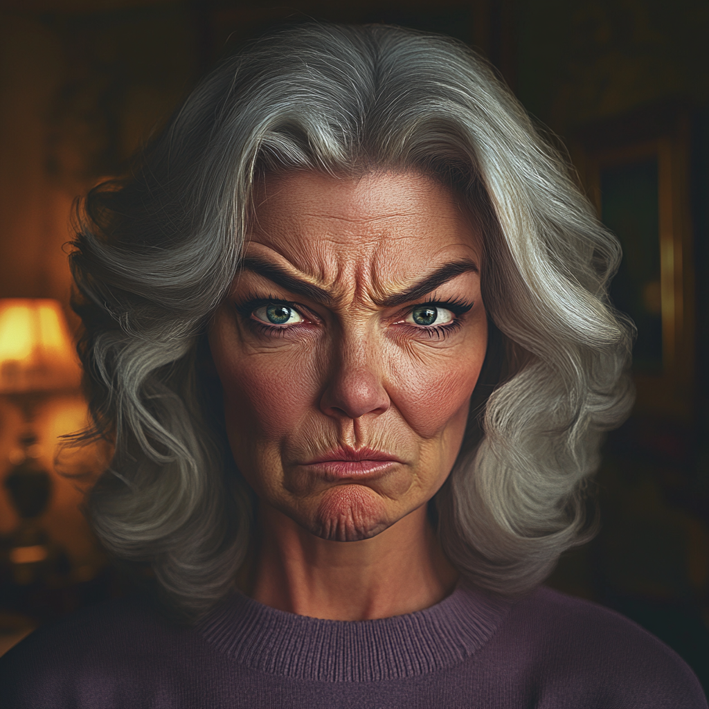 An annoyed older woman | Source: No source
