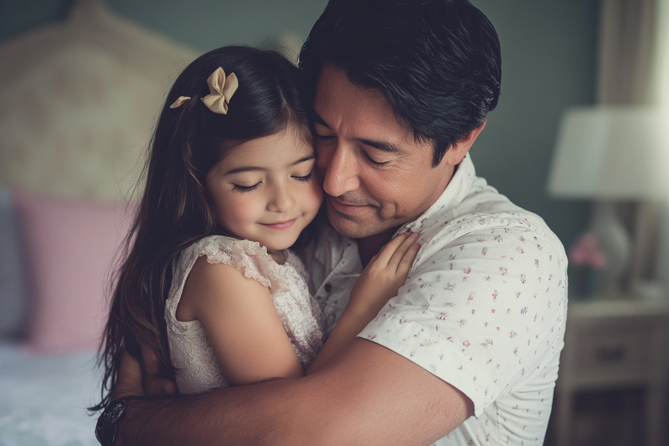 A man hugging his daughter | Source: No source