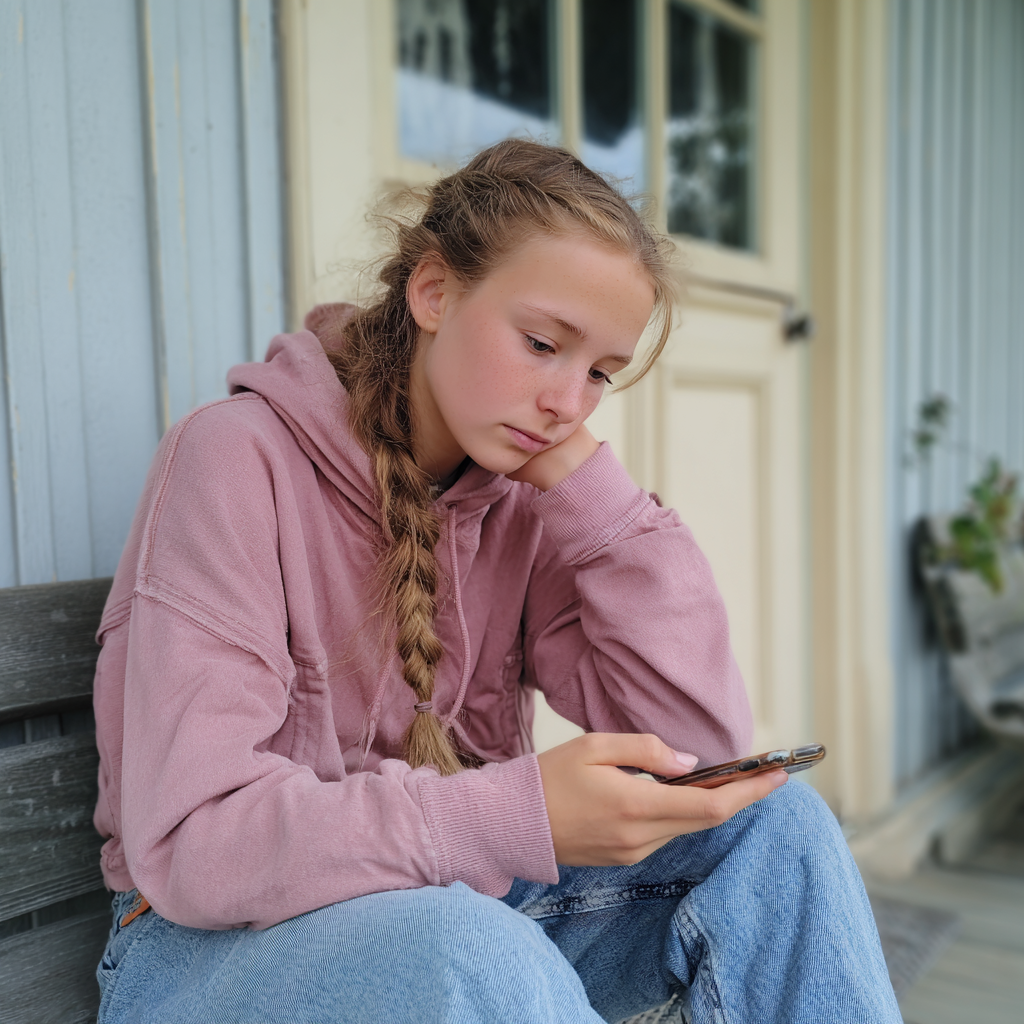 A teenage girl using her phone | Source: No source