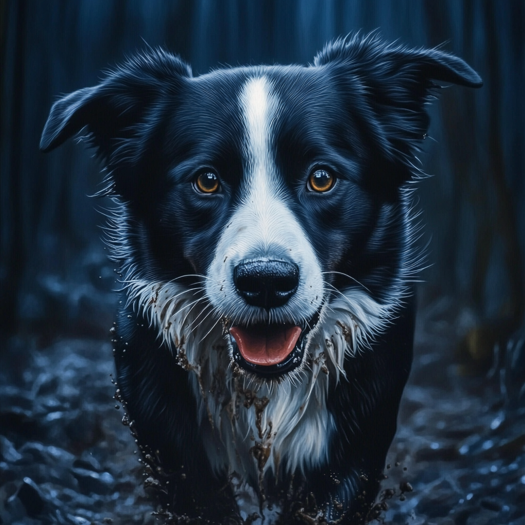 A dog running in the woods | Source: no source